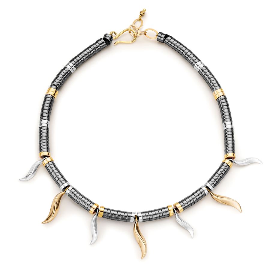 Collana girocollo con rondelle in ematite FLAME | CL EMATGIR ROND